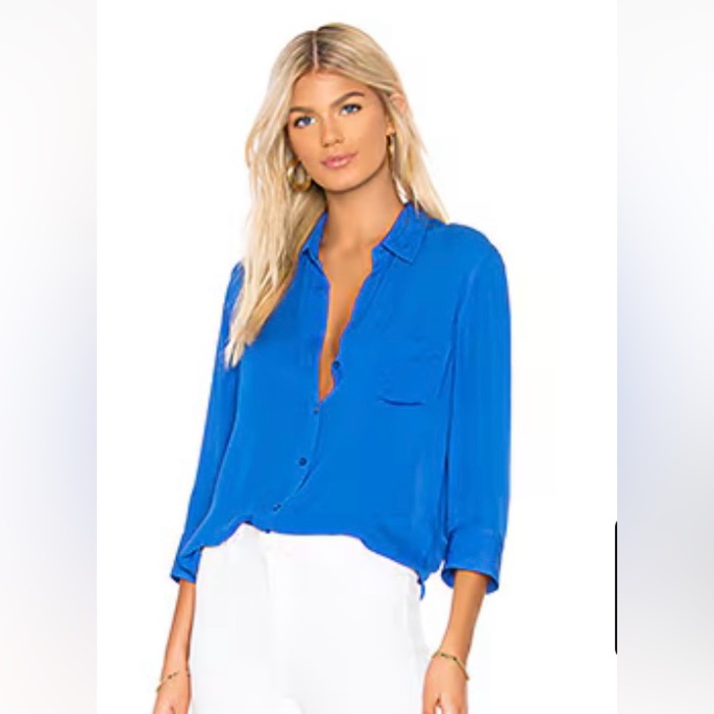 L ‘AGENCE Ryan Blouse in Princess Blue